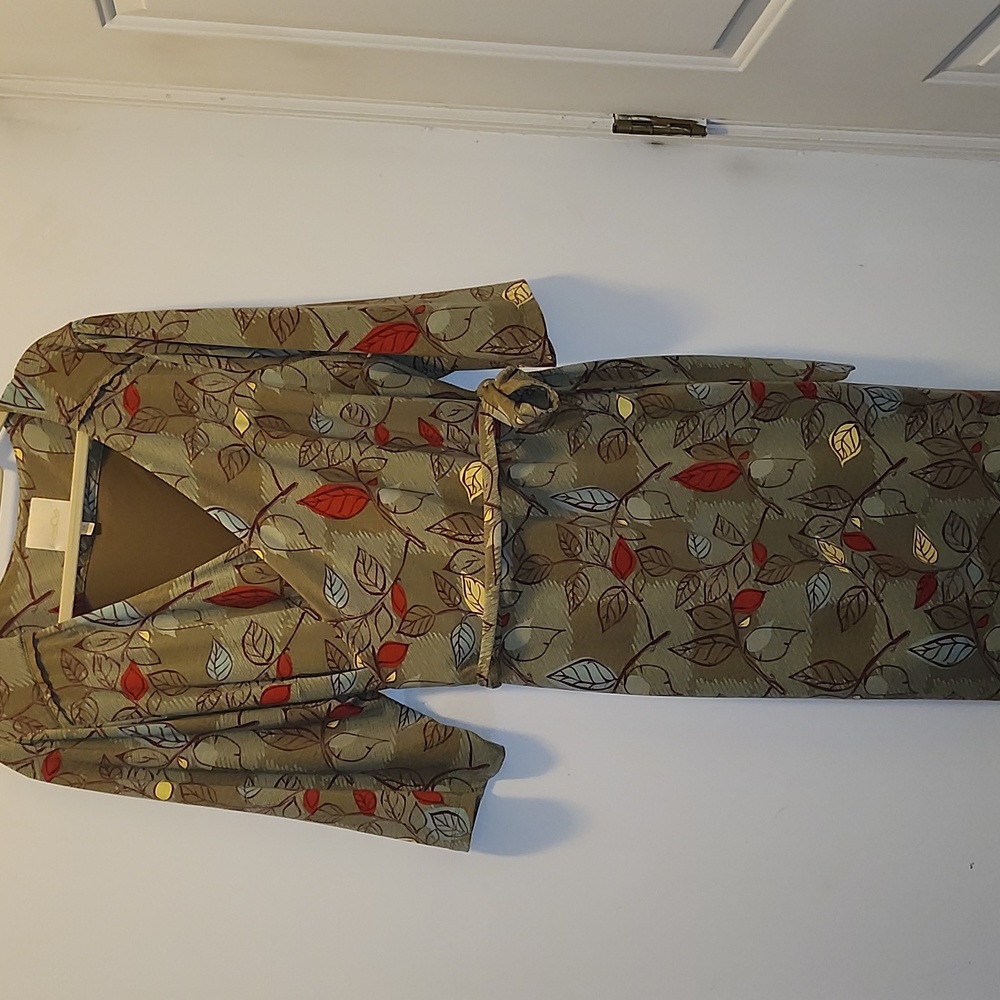 Modcloth Wrap Dress Tea Length 3X Office Cozy